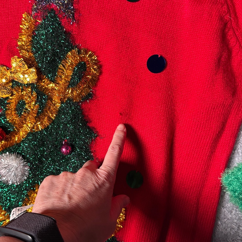 Ugly Christmas sweater tree red green festive XXL - Picture 5 of 5